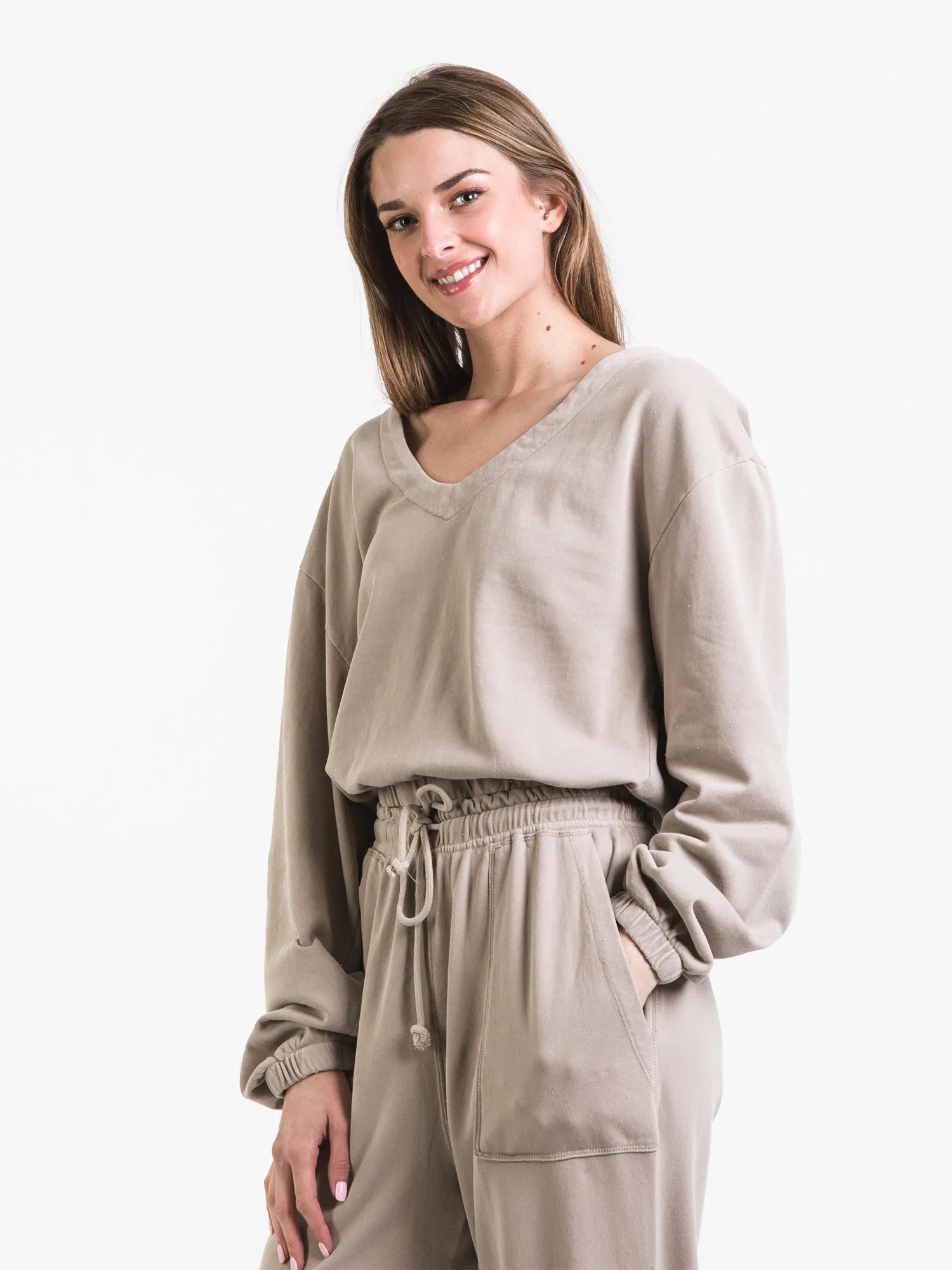 HARLOW KAILAH VNECK SWEATSHIRT - CLEARANCE sold by Boathouse product image thumbnail 3