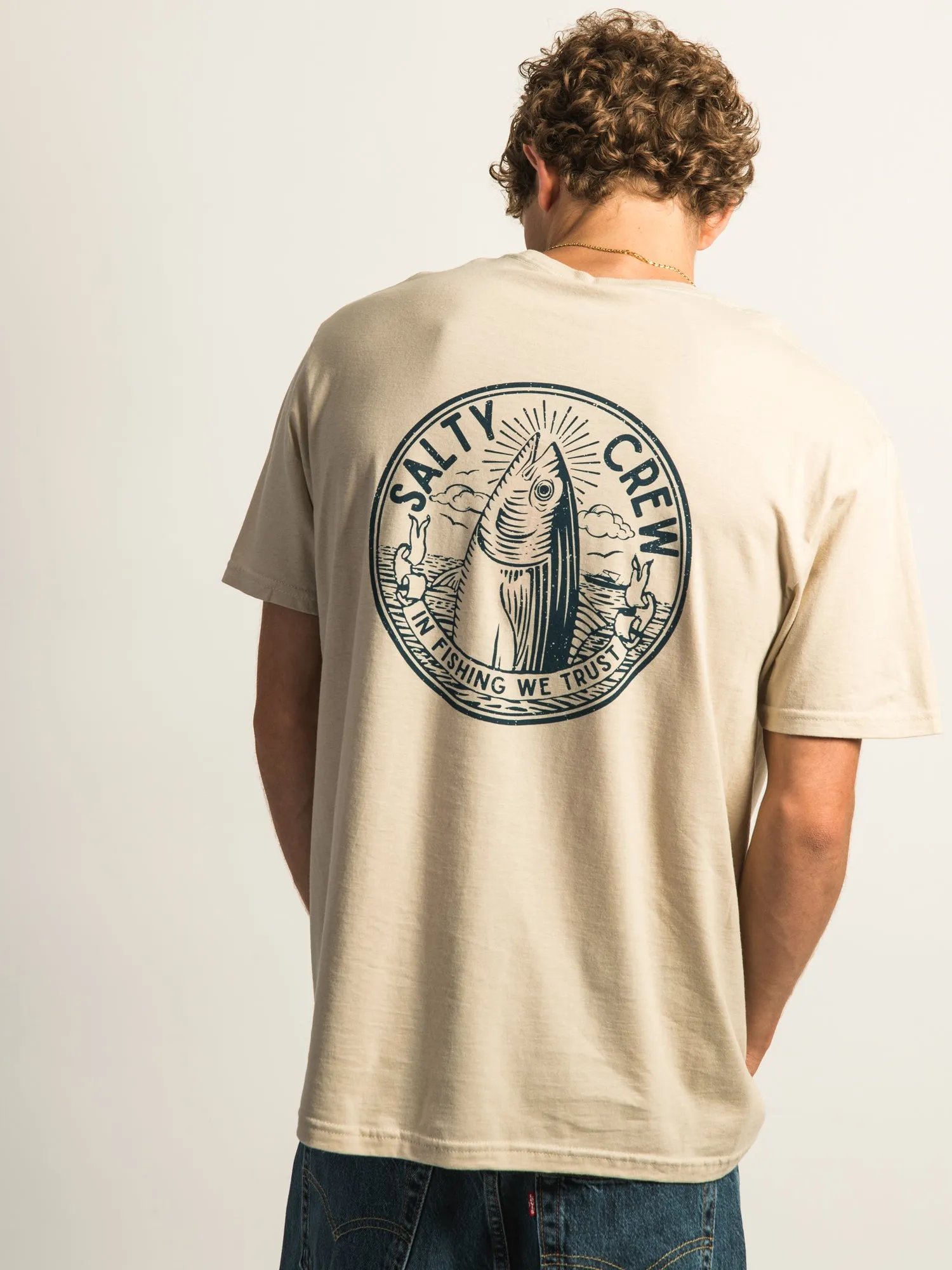 SALTY CREW IN FISHING WE TRUST T-SHIRT sold by Boathouse product image thumbnail 3