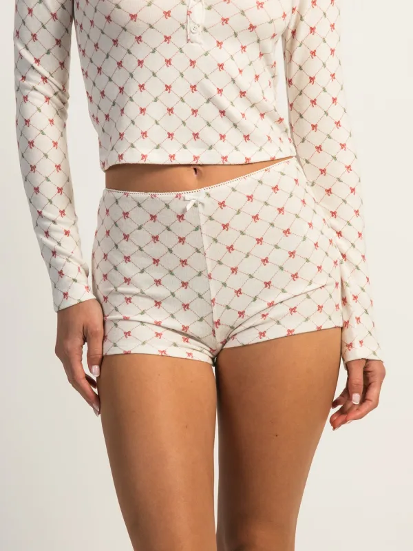 HARLOW HOLLY DITSY SHORT - WHITE sold by Boathouse