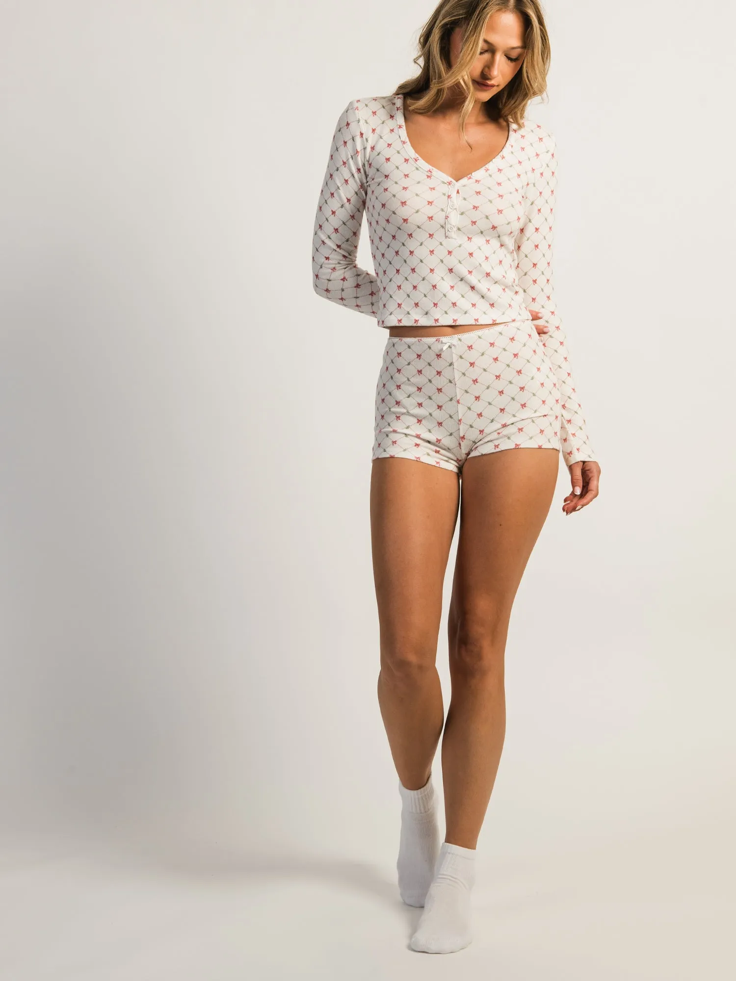 HARLOW HOLLY DITSY SHORT - WHITE sold by Boathouse product image thumbnail 3