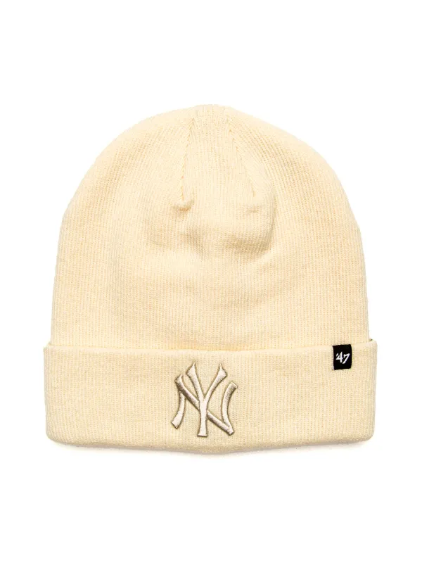 47 NY YANKEES RAISED CUFF KNIT BEANIE - NATUREL sold by Boathouse