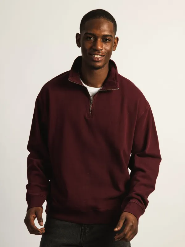 KOLBY RELAXED FIT QUARTER ZIP SWEATER - PLUM sold by Boathouse