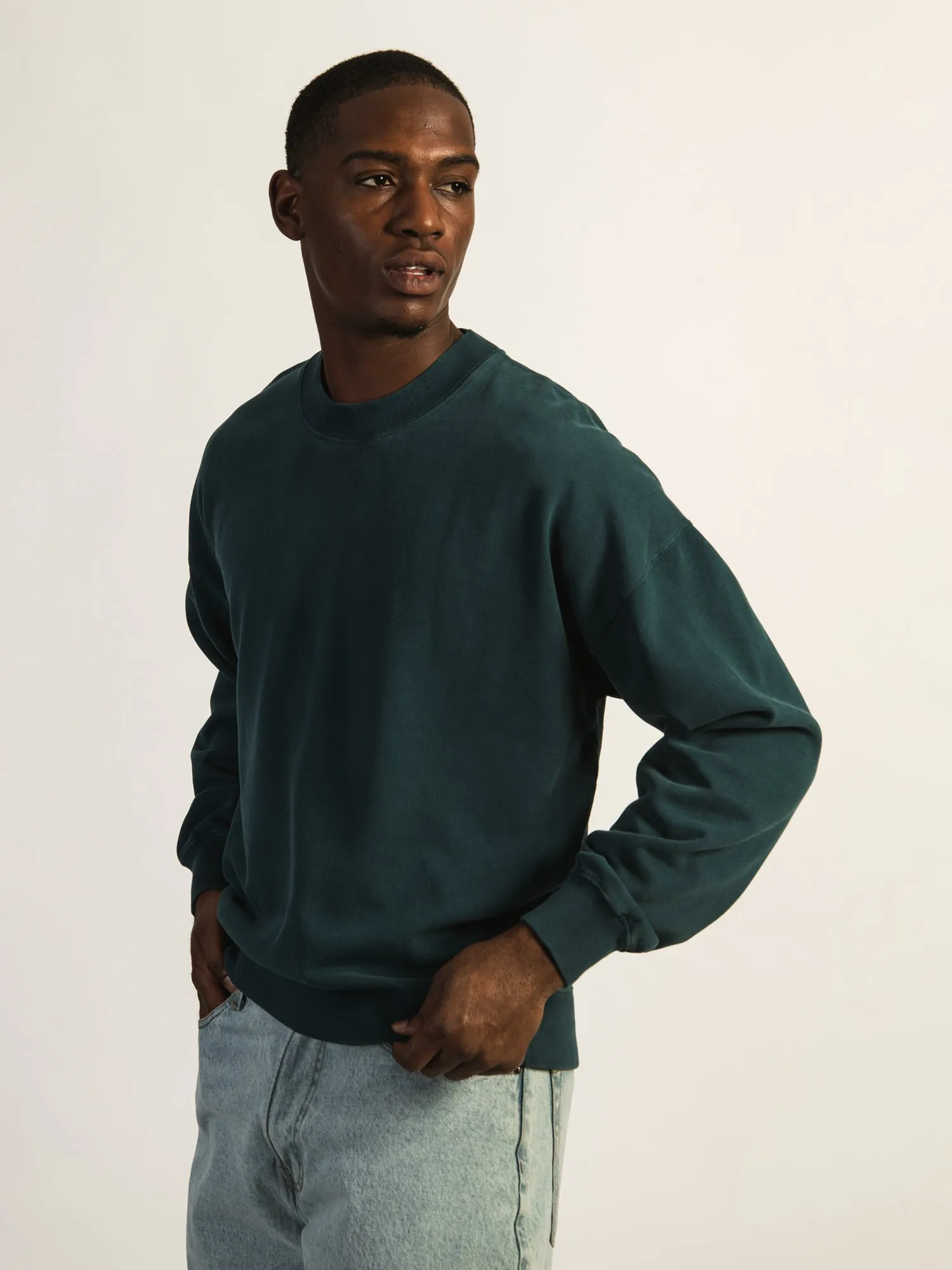 KOLBY RELAXED FIT CREW - TEAL sold by Boathouse product image thumbnail 3
