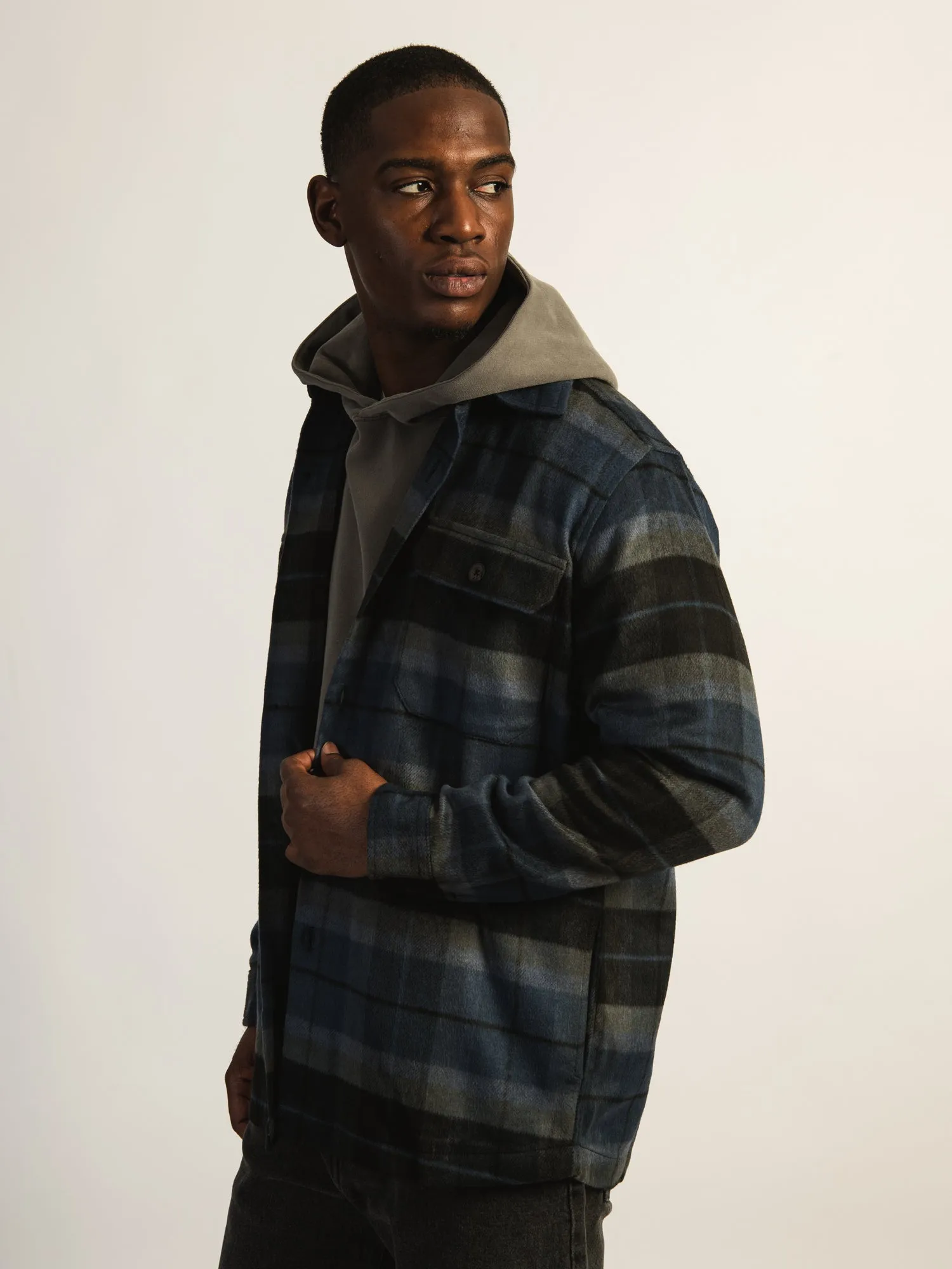 KOLBY PLAID OVERSHIRT - BLUE sold by Boathouse product image thumbnail 3