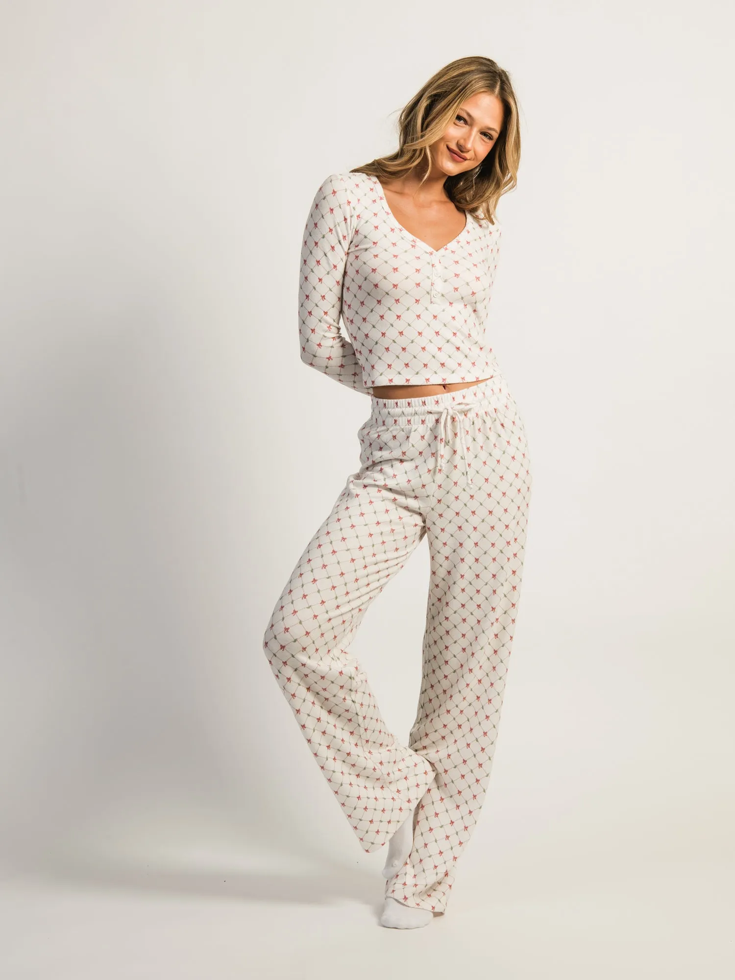 HARLOW HOLLY DITSY PANT - WHITE sold by Boathouse product image thumbnail 3