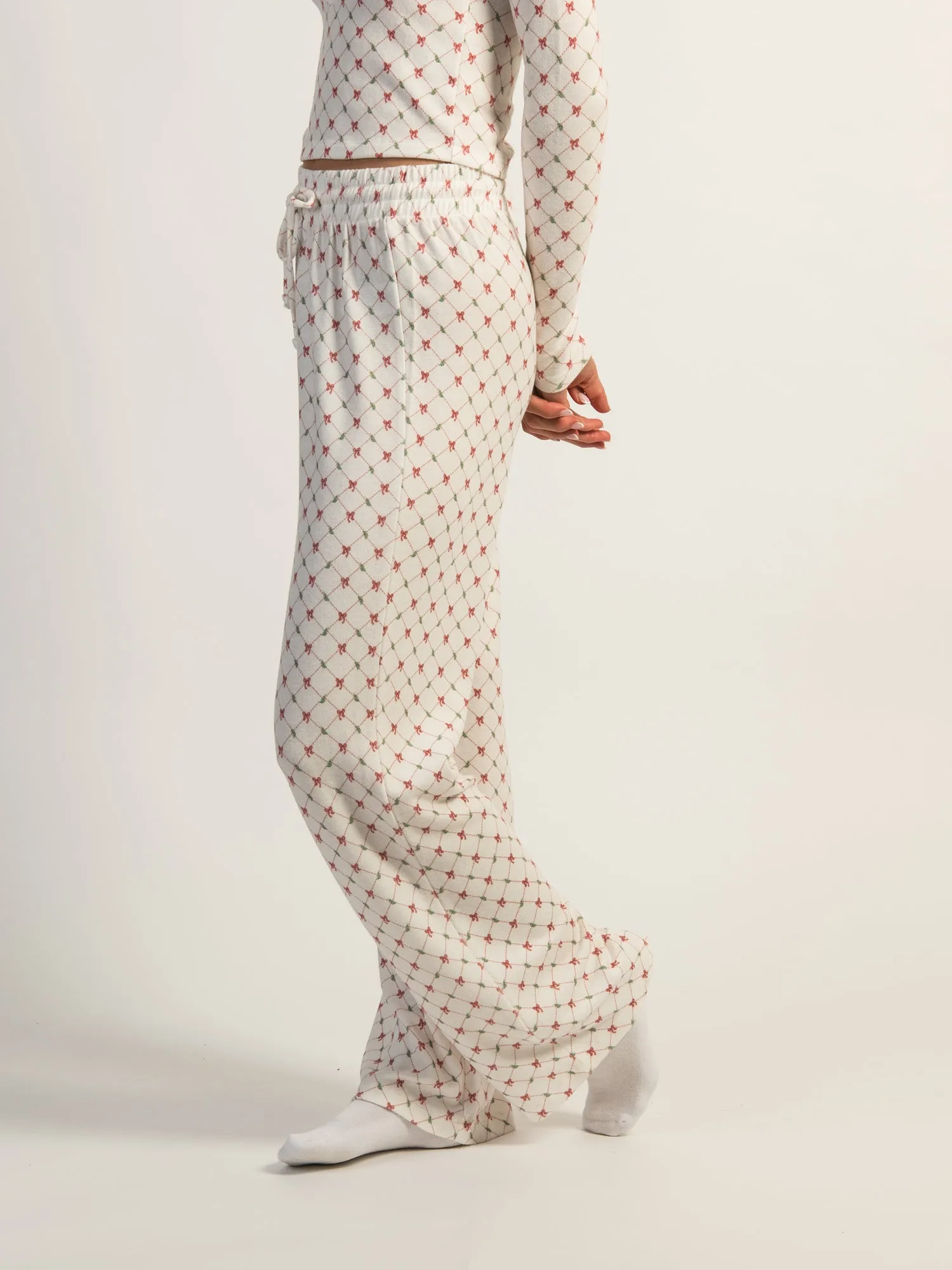 HARLOW HOLLY DITSY PANT - WHITE sold by Boathouse product image thumbnail 4