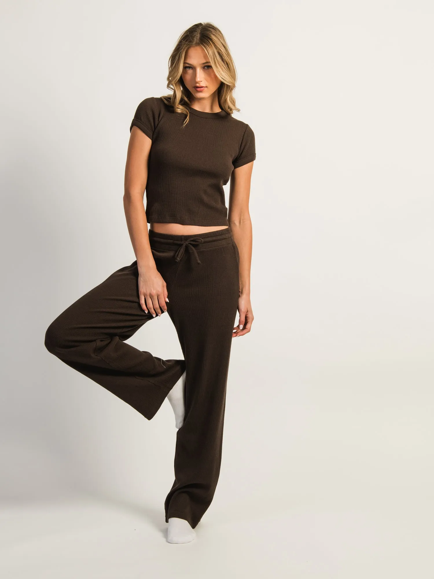HARLOW WINNIE LOUNGE PANT - CHOCOLATE sold by Boathouse product image thumbnail 2