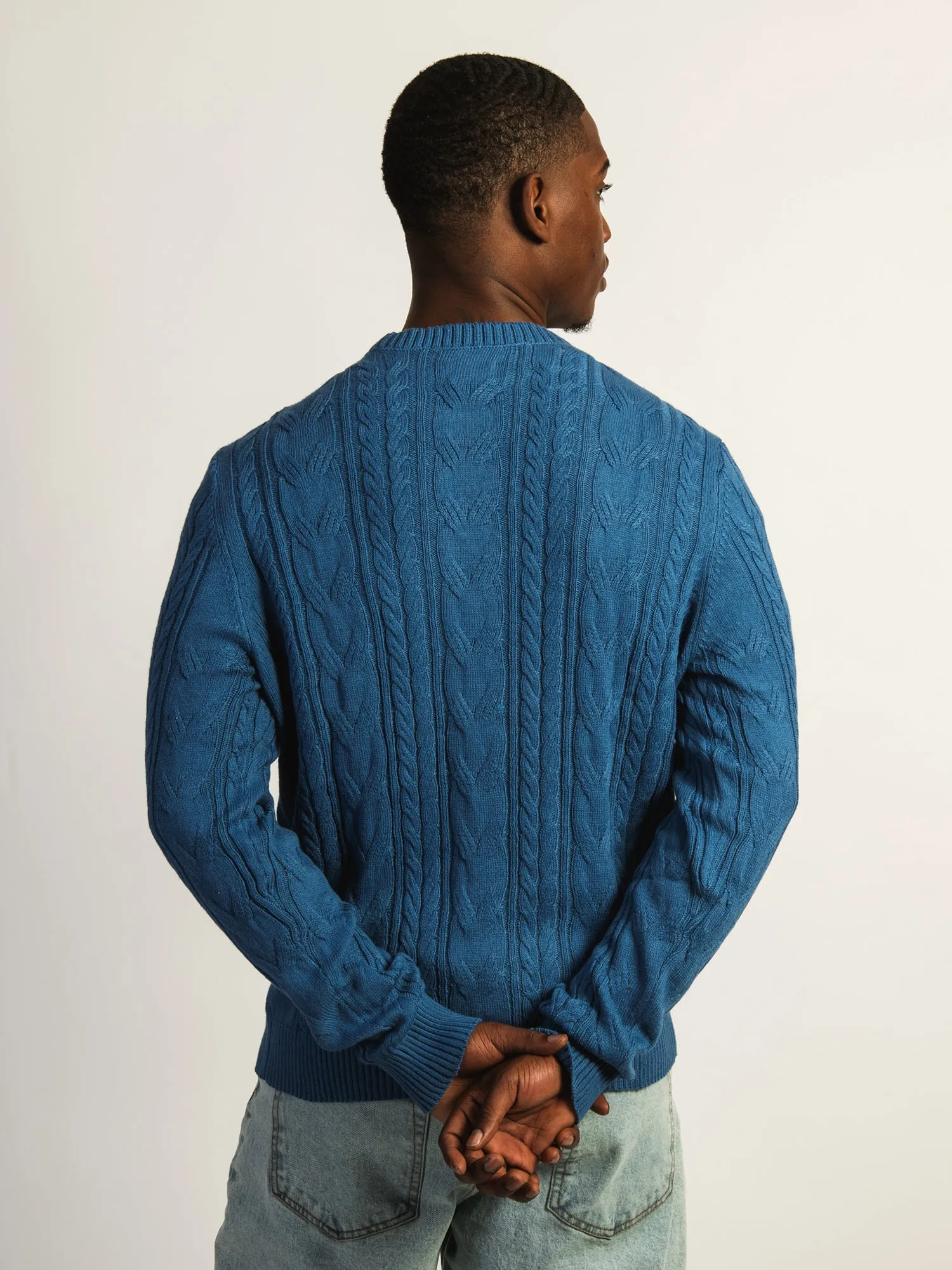 KOLBY CABLE KNIT SWEATER - BLUE sold by Boathouse product image thumbnail 4