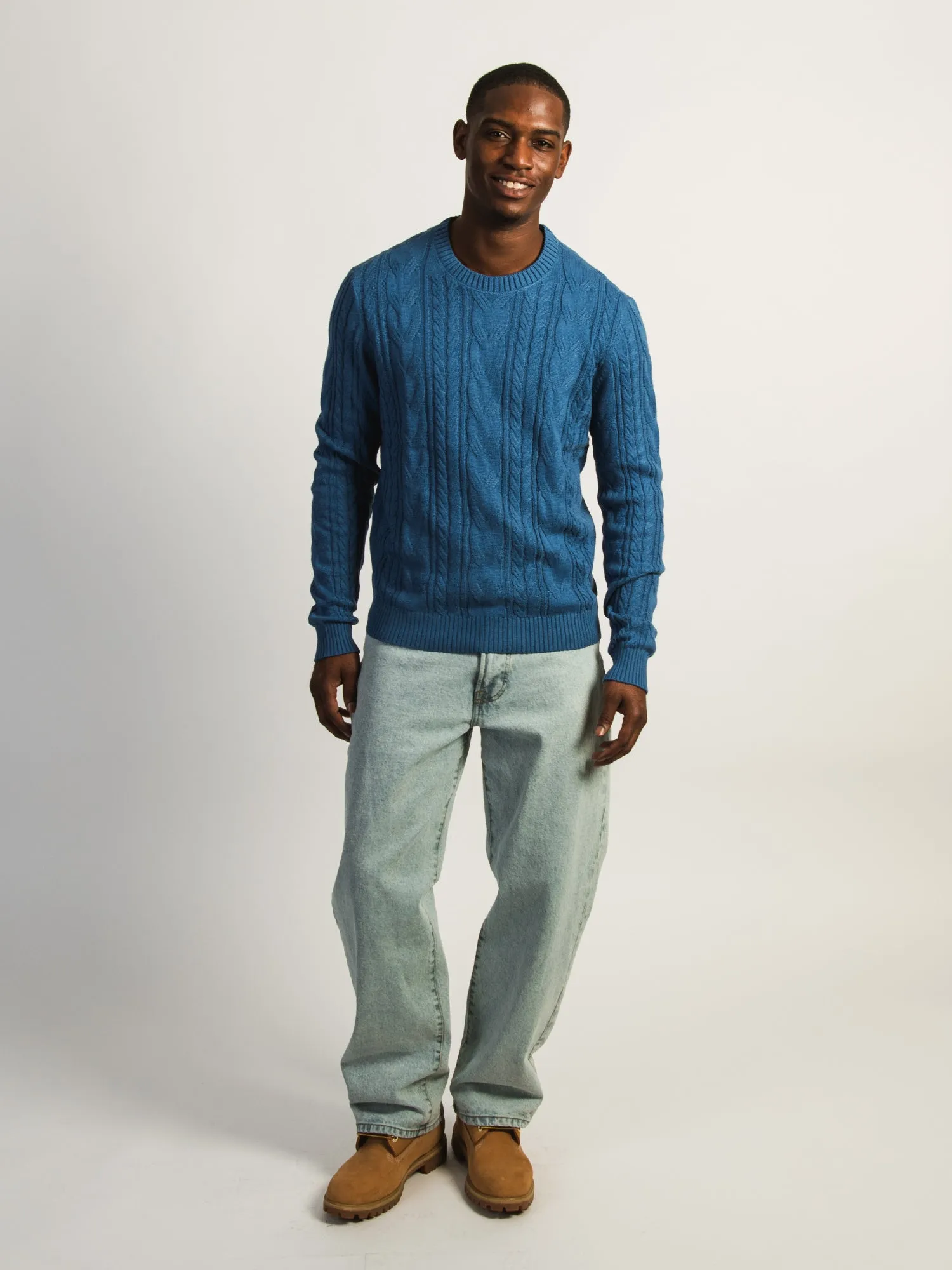 KOLBY CABLE KNIT SWEATER - BLUE sold by Boathouse product image thumbnail 2