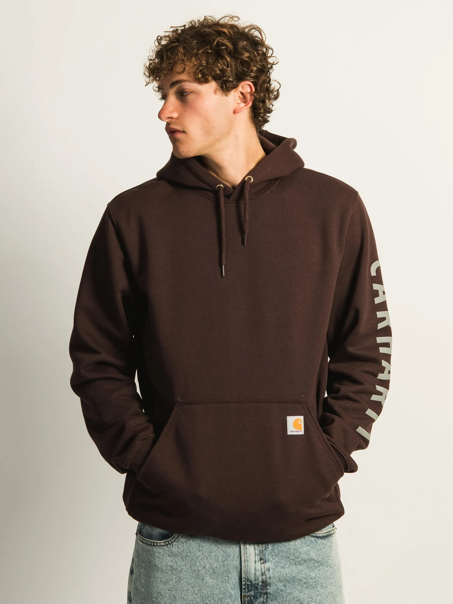 CARHARTT LOOSE FIT MIDWEIGHT LOGO GRAPHIC PULL OVER HOODIE - SEPIA sold by Boathouse product image thumbnail 4