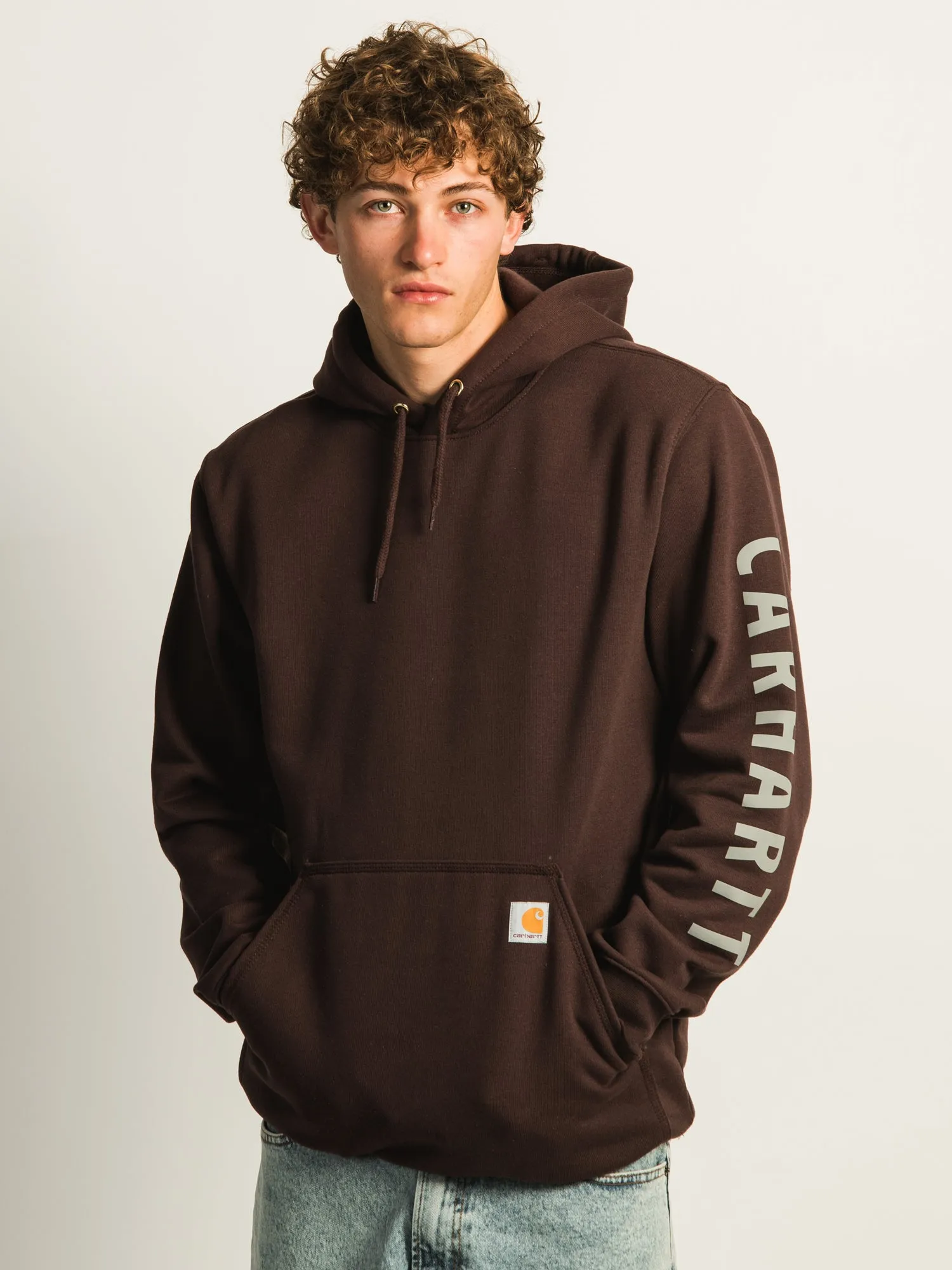CARHARTT LOOSE FIT MIDWEIGHT LOGO GRAPHIC PULL OVER HOODIE - SEPIA sold by Boathouse product image thumbnail 2