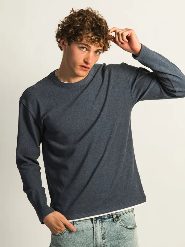 KOLBY LAYERED KNIT TEE - BLUE sold by Boathouse