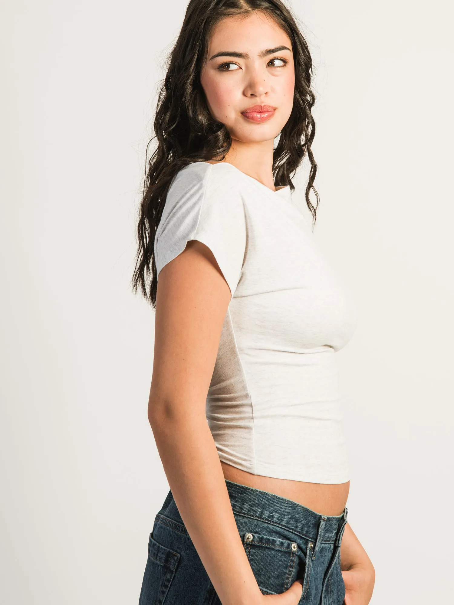 HARLOW SLOANE TEE - MELANGE sold by Boathouse product image thumbnail 4