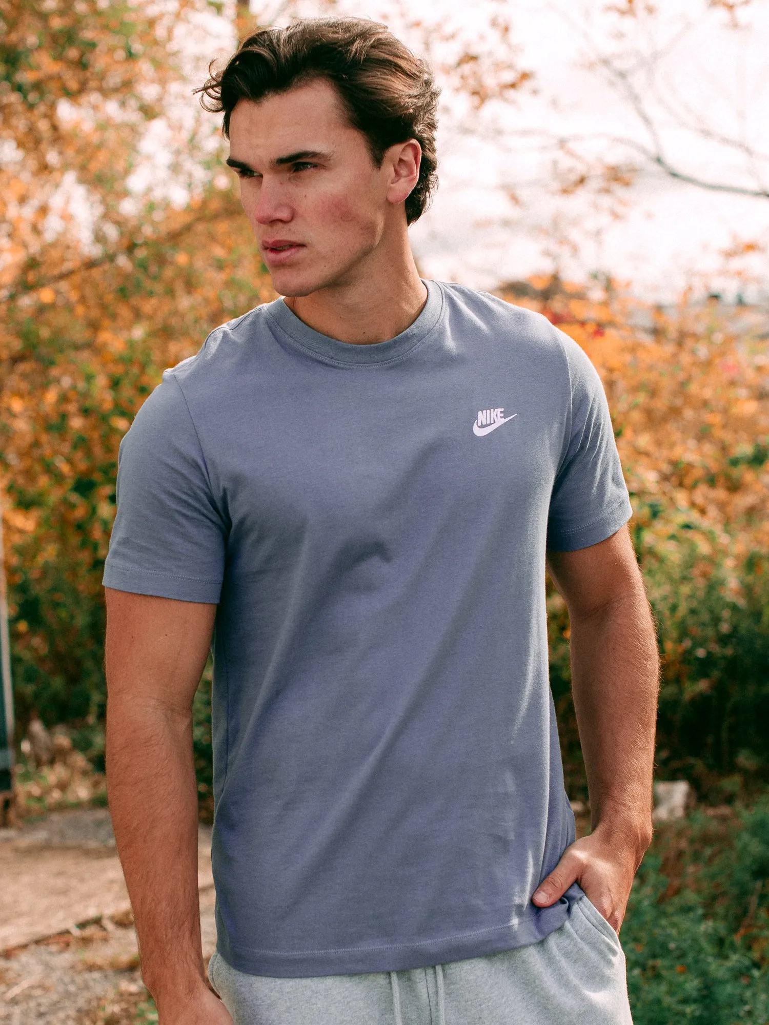 NIKE SPORTSWEAR CLUB T-SHIRT - INDIGO sold by Boathouse