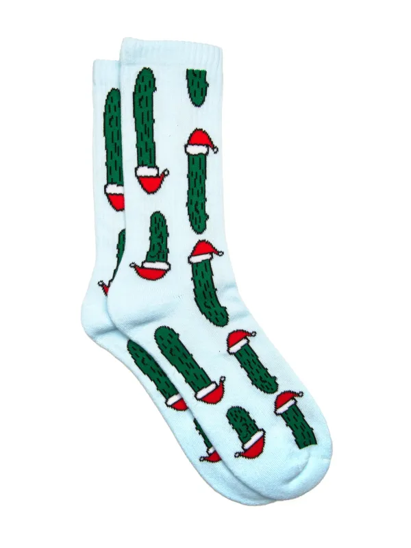 CHRISTMAS PICKLE SOCKS - LIGHT BLUE made by Boathouse