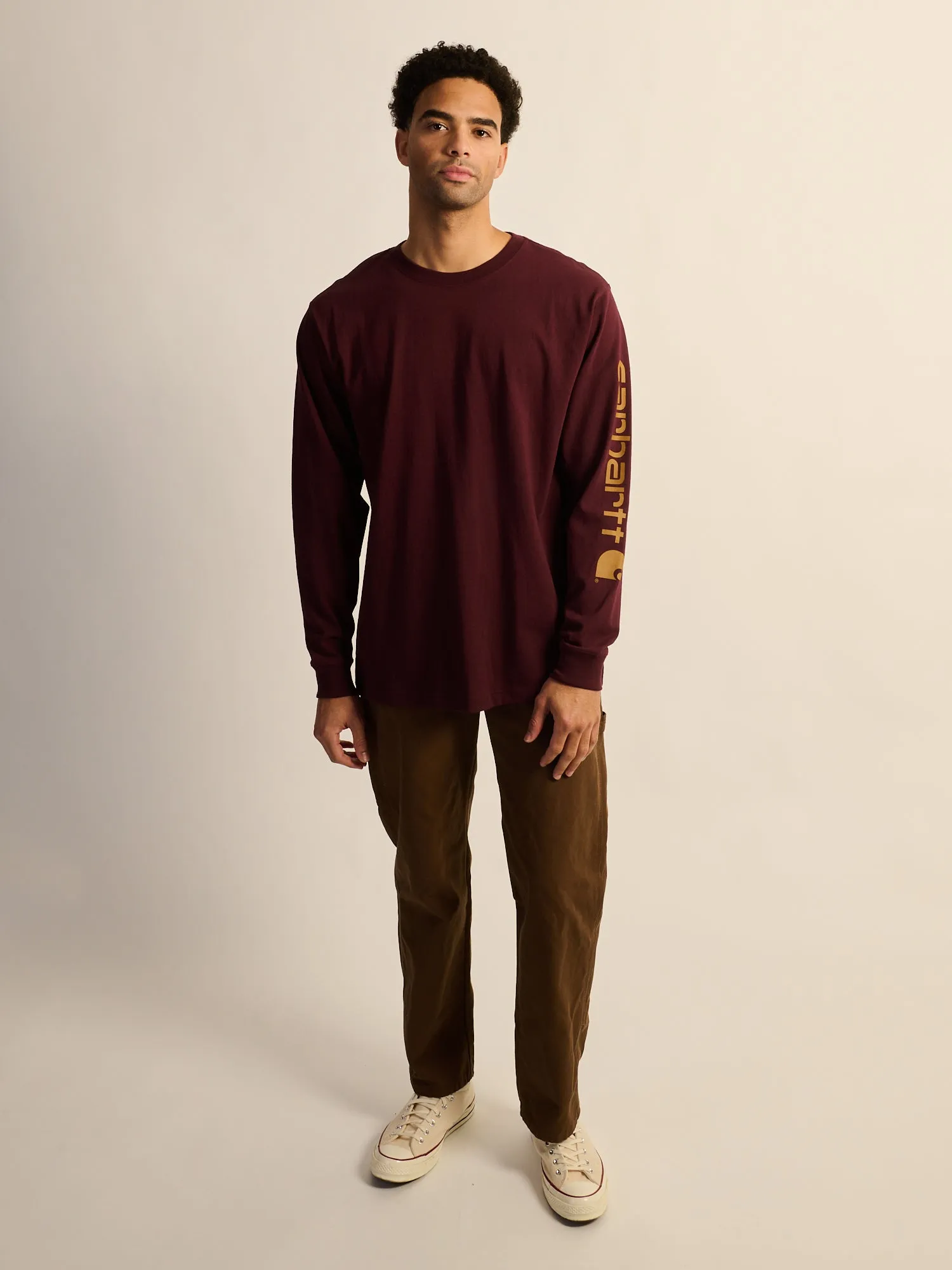 CARHARTT SIGNATURE LONG SLEEVE T-SHIRT - PORT sold by Boathouse product image thumbnail 2