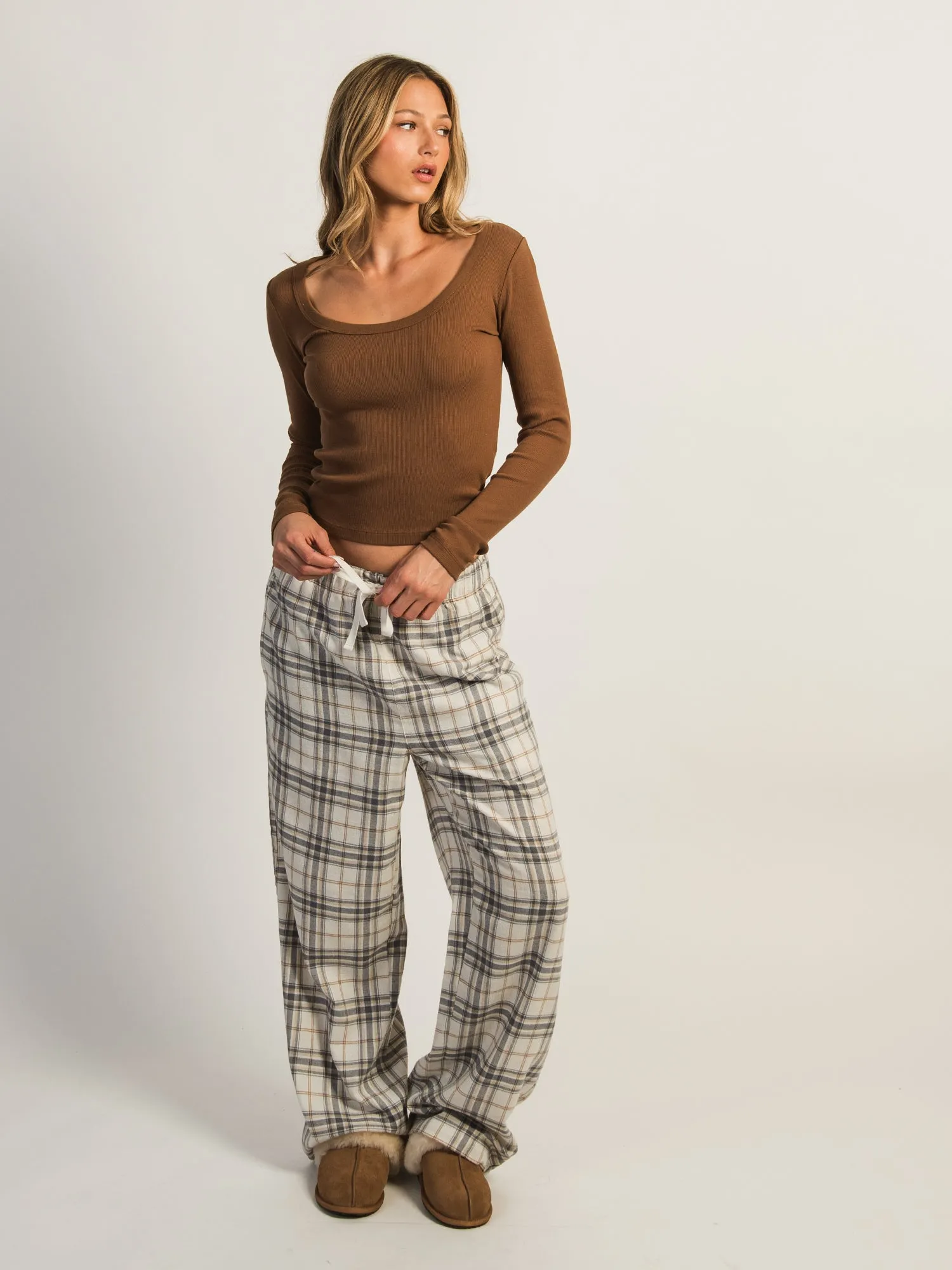 HARLOW PLAID PANT - CREAM sold by Boathouse product image thumbnail 2