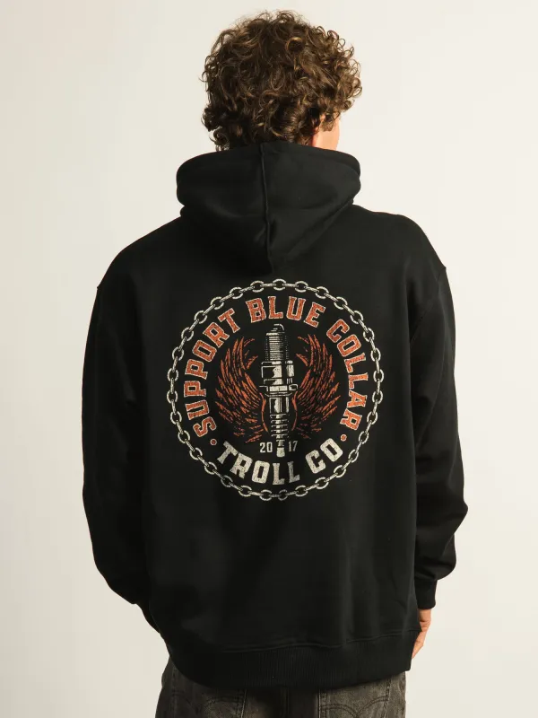 TROLL CO. CHAIN SUPPORT 2.0 PULL OVER HOODIE sold by Boathouse