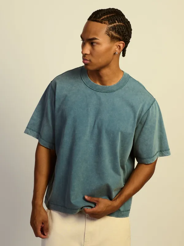 KOLBY SHORT CUT HEAVYWEIGHT TEE - DARK TEAL sold by Boathouse