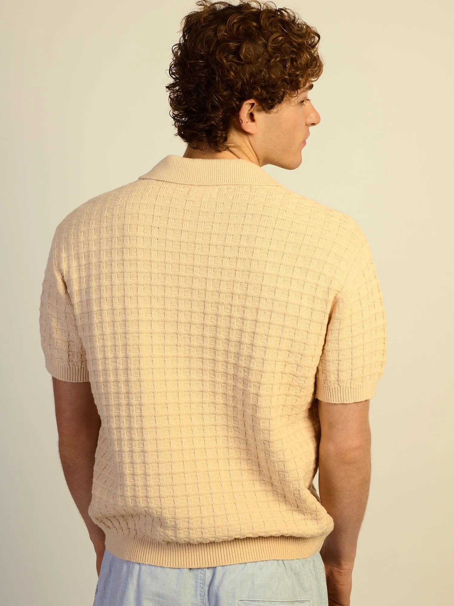 KOLBY RELAXED FIT KNIT POLO - NATURAL sold by Boathouse product image thumbnail 4