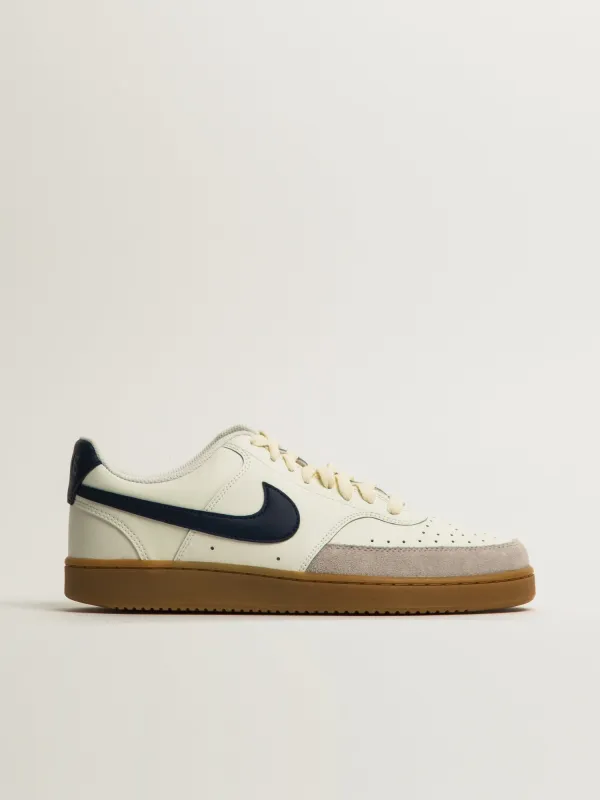 MENS NIKE COURT VISION LOW SNEAKER - SAIL/NAVY made by Nike