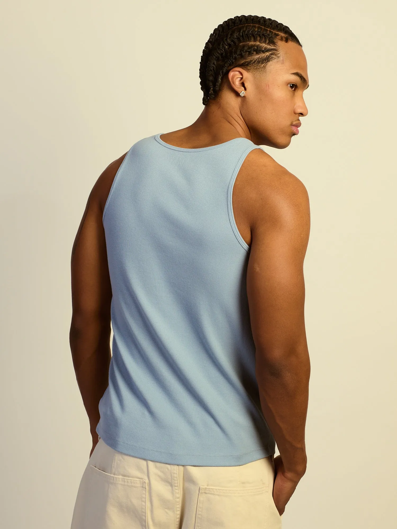 KOLBY RIBBED TANK - DUSTY BLUE sold by Boathouse product image thumbnail 4