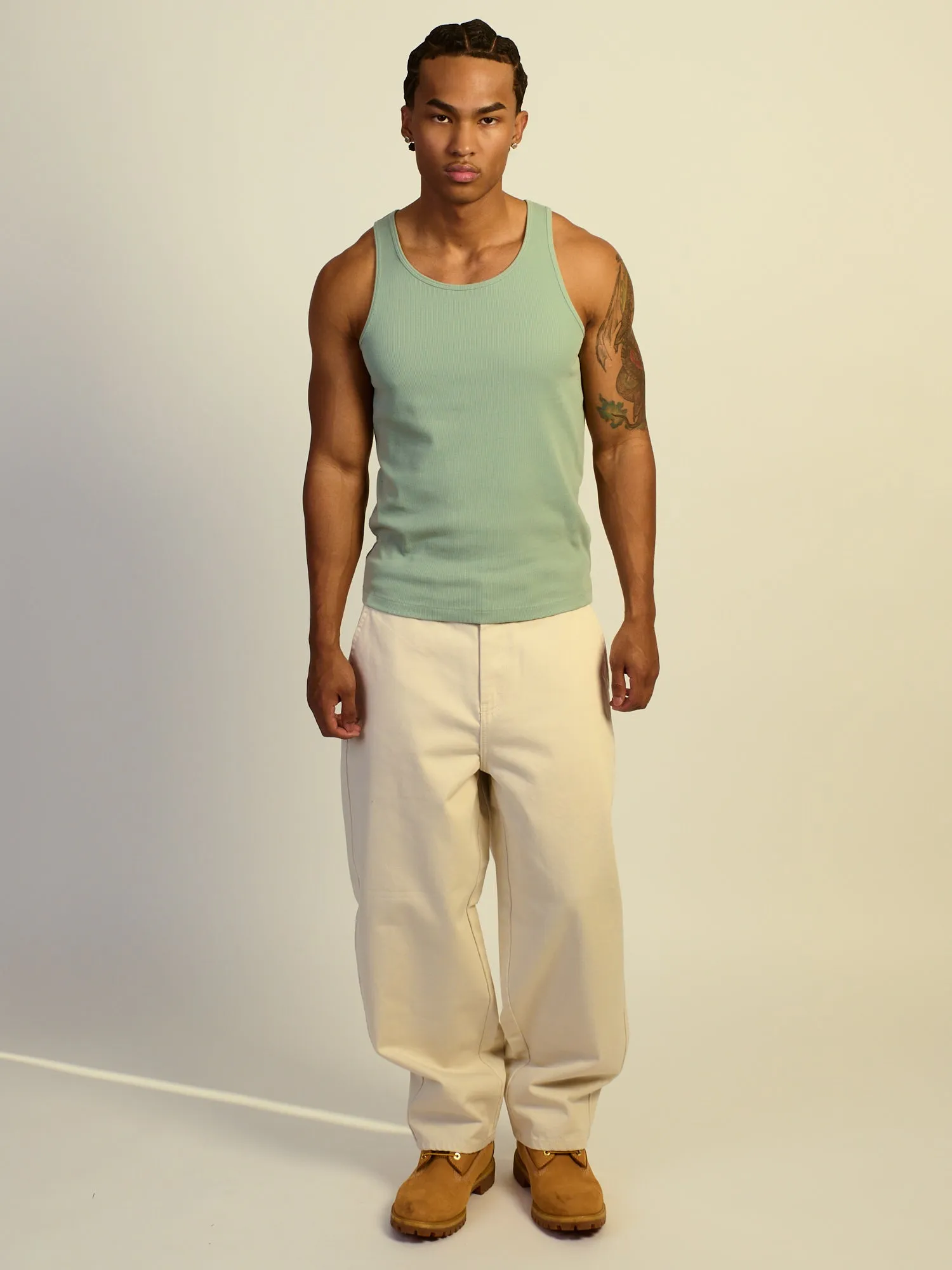 KOLBY RIBBED TANK - DUSTY GREEN sold by Boathouse product image thumbnail 2
