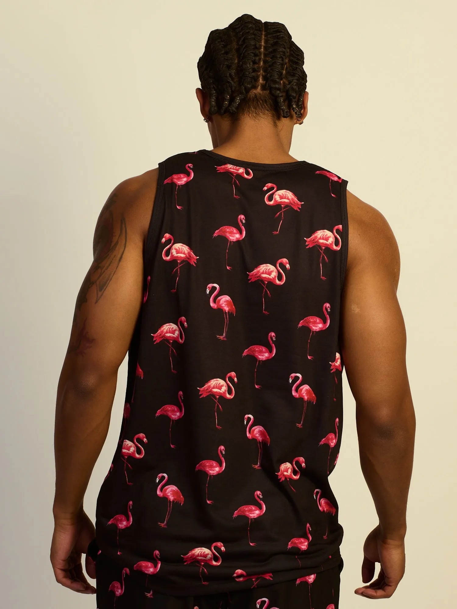 KOLBY SWIM FLAMINGO TANK TOP - BLACK sold by Boathouse product image thumbnail 5