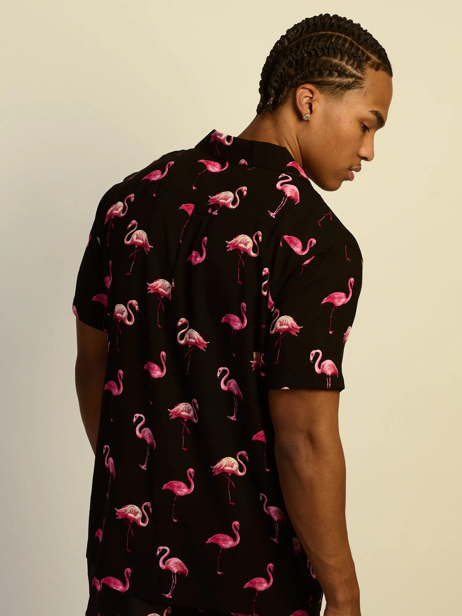 KOLBY FLAMINGO WOVEN SHIRT - BLACK sold by Boathouse product image thumbnail 5
