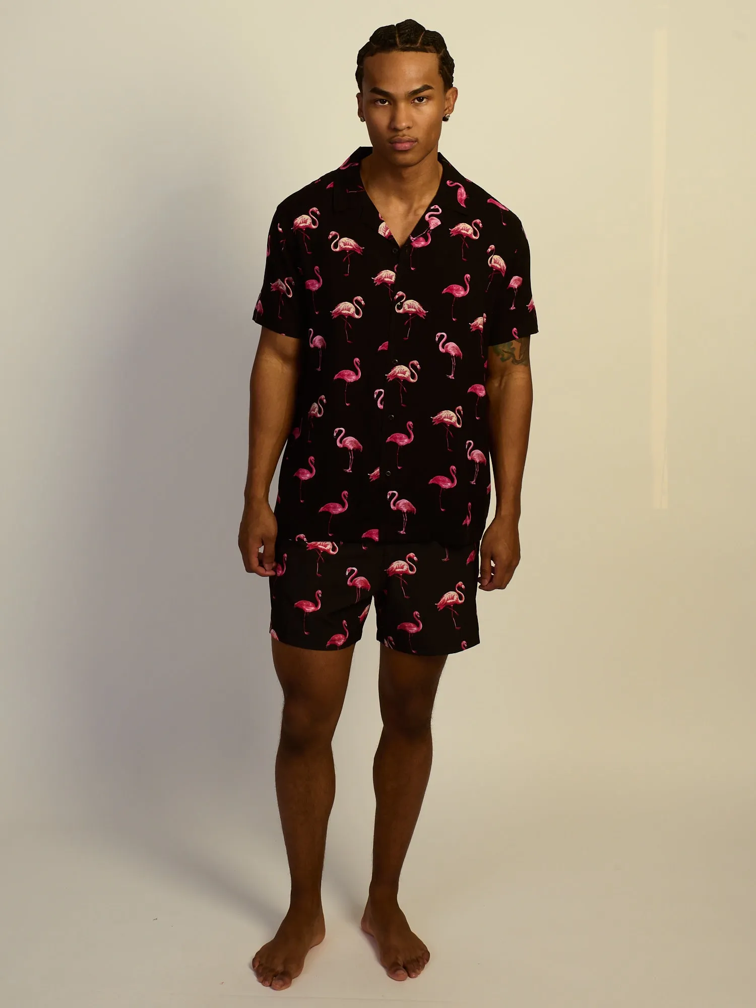 KOLBY FLAMINGO WOVEN SHIRT - BLACK sold by Boathouse product image thumbnail 3