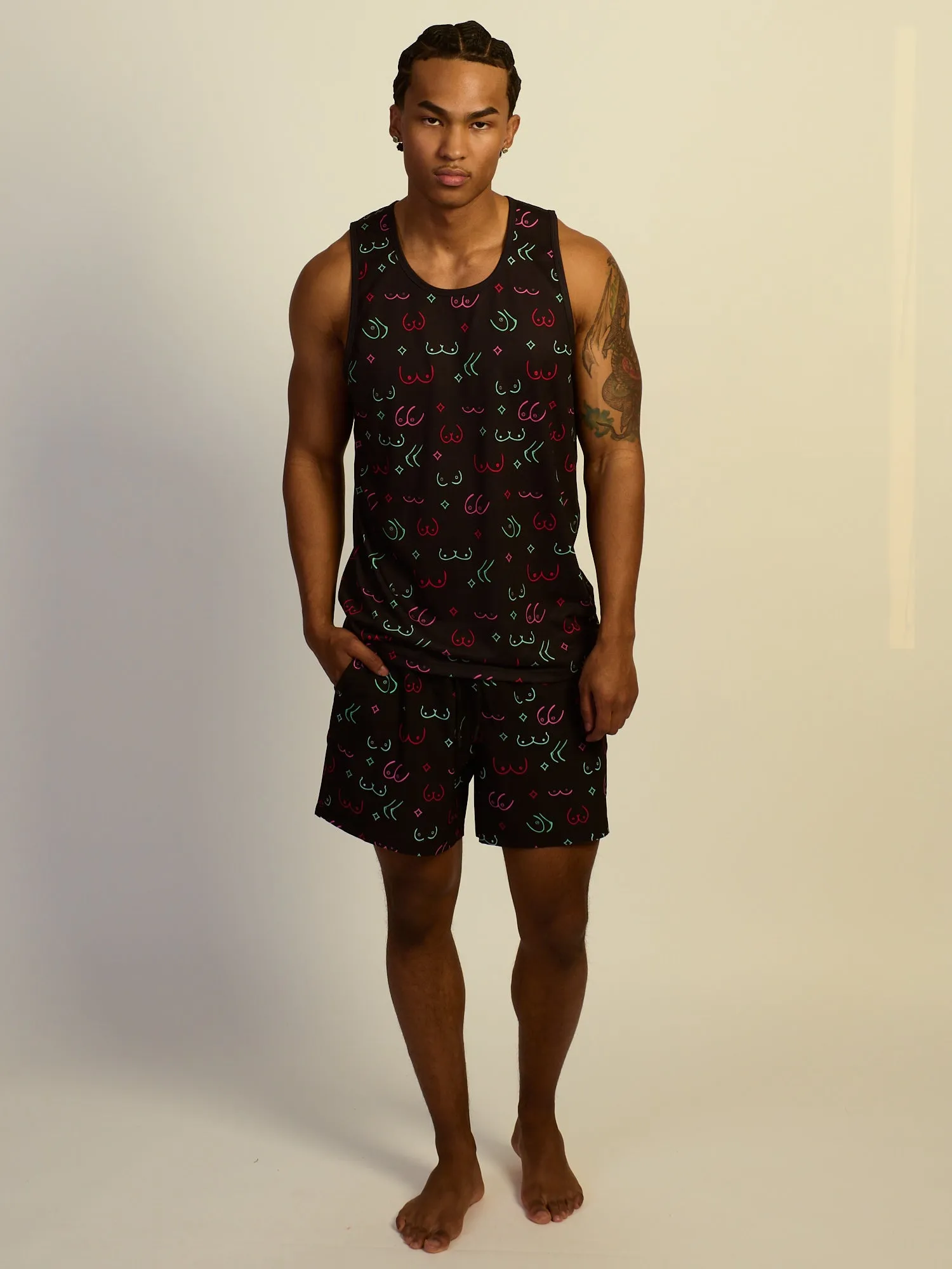 KOLBY SWIM BOOBIES TANK TOP - BLACK sold by Boathouse product image thumbnail 2