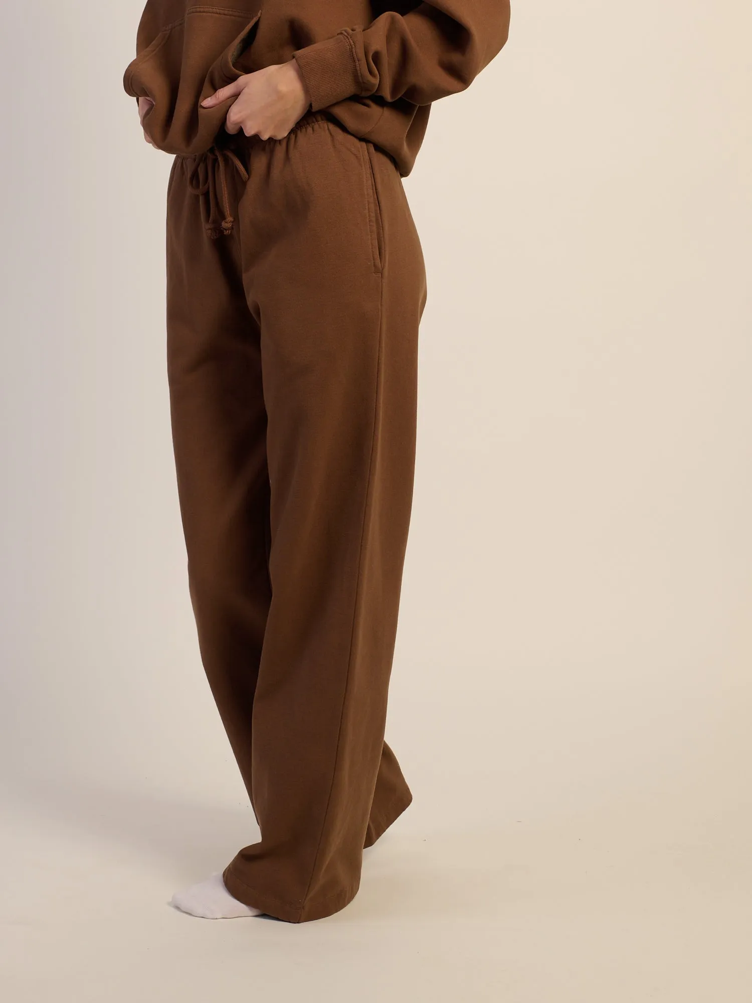 HARLOW STELLA STRAIGHT LEG SWEATPANT - CHOCOLATE sold by Boathouse product image thumbnail 3