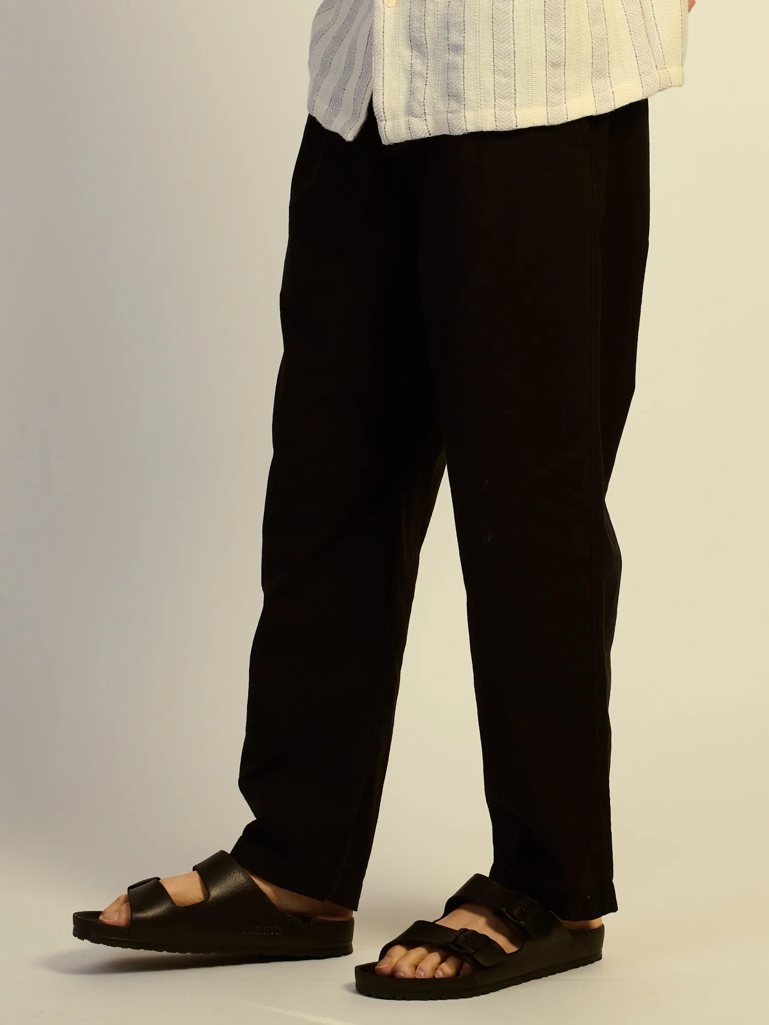 KOLBY RELAXED FIT LN BLEND PANT - BLACK sold by Boathouse product image thumbnail 3