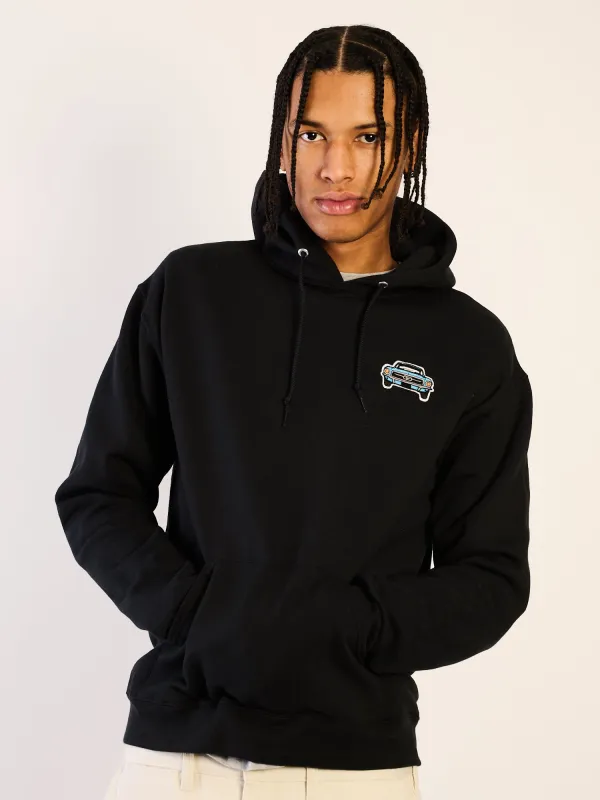 HOTLINE APPAREL MUSCLE CAR EMBOIRDERED HOODIE - BLACK sold by Boathouse