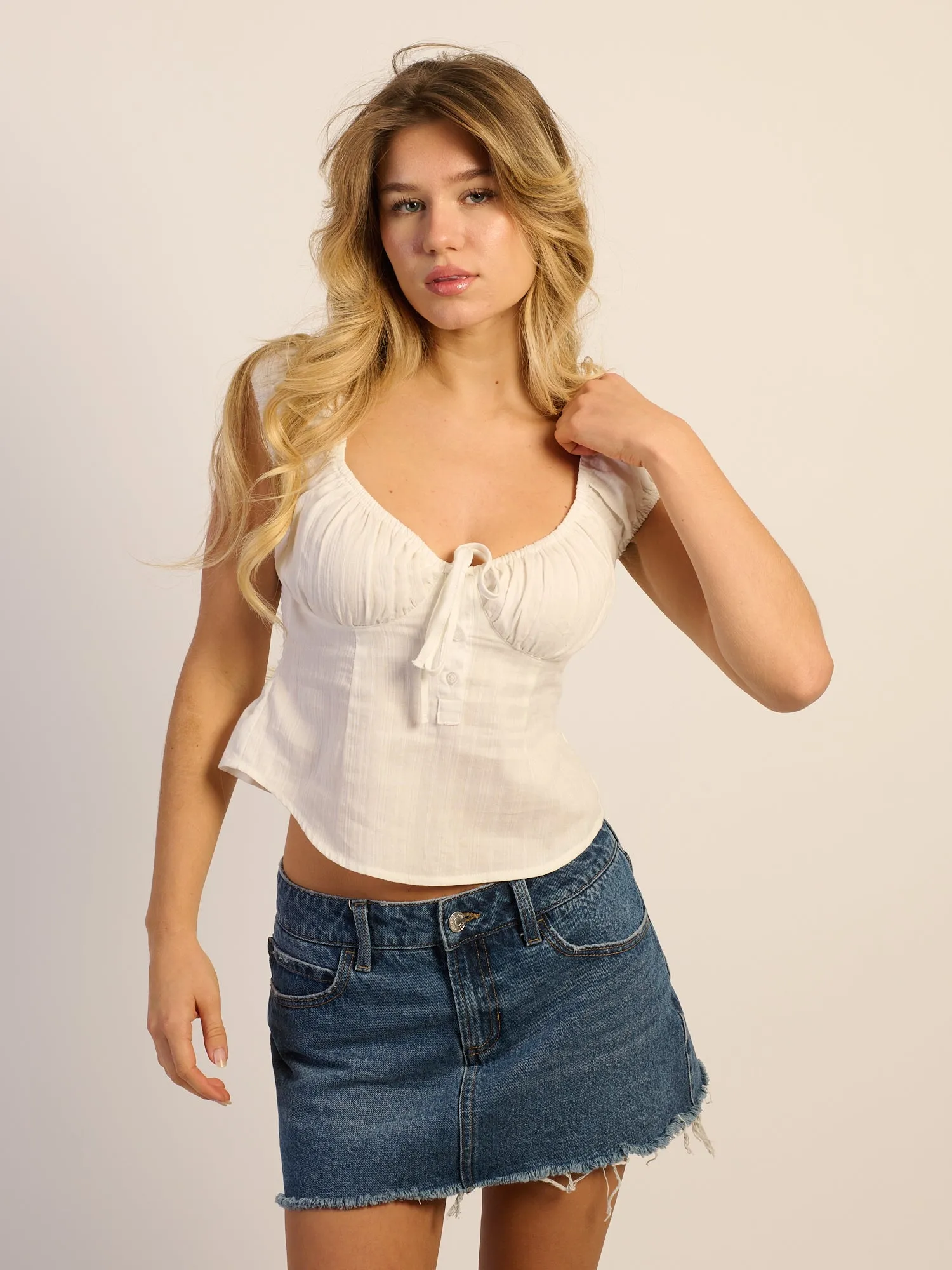 HARLOW EMERY TOP - WHITE sold by Boathouse product image thumbnail 2