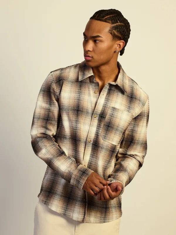 KOLBY BOXY PLAID SHIRT - NATURAL sold by Boathouse