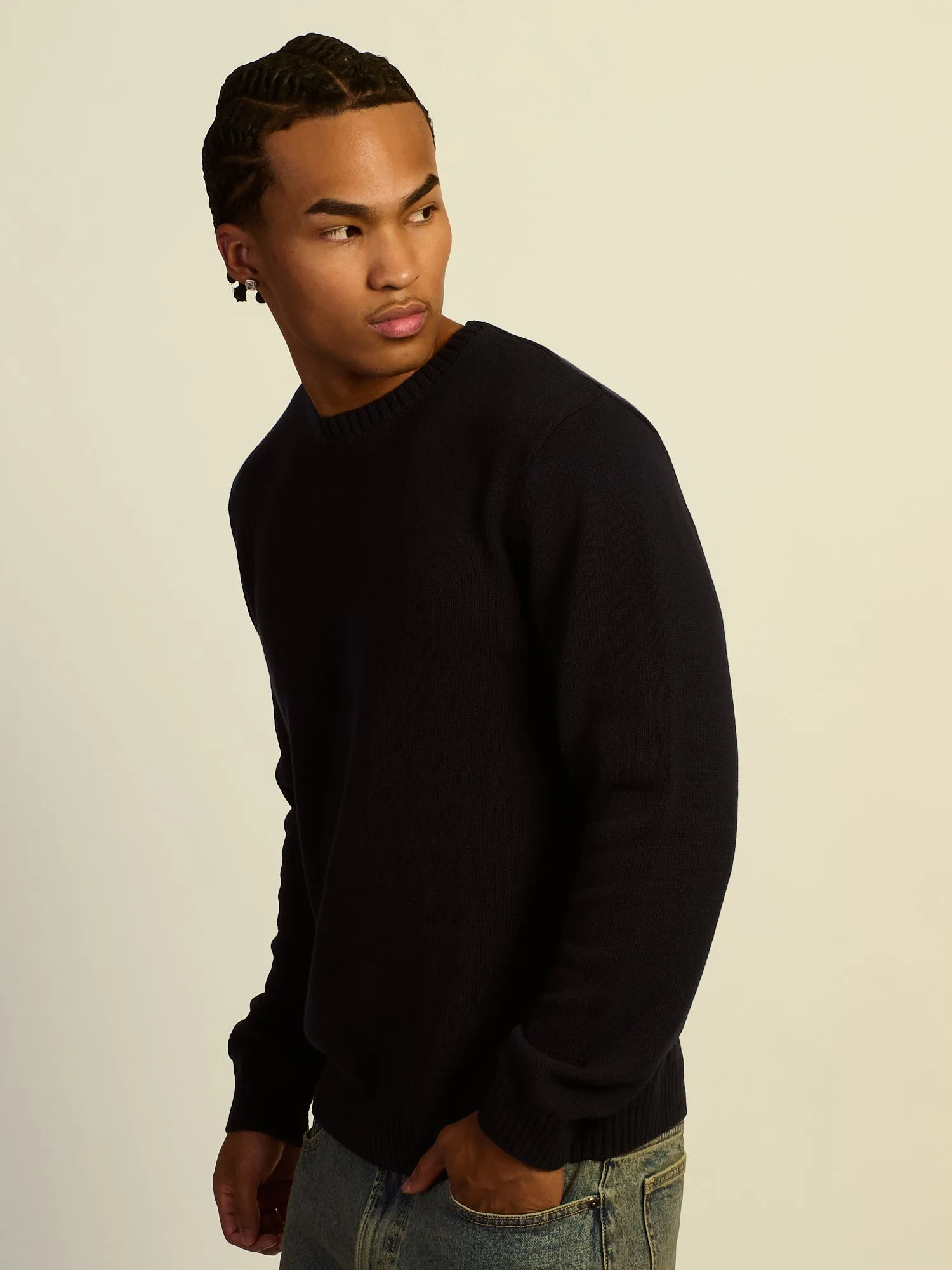 KOLBY LIGHTWEIGHT SWEATER - CHARCOAL NAVY sold by Boathouse product image thumbnail 3