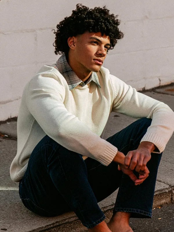 KOLBY LIGHTWEIGHT SWEATER - NATURAL sold by Boathouse