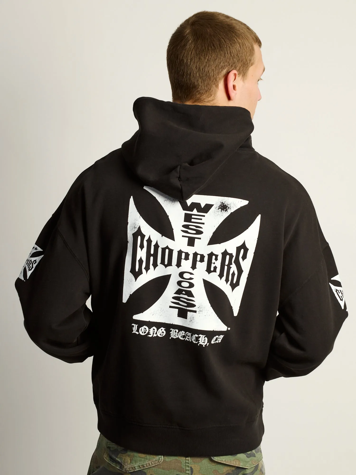 WEST COAST CROSS RELAXED PULL OVER HOODIE sold by Boathouse