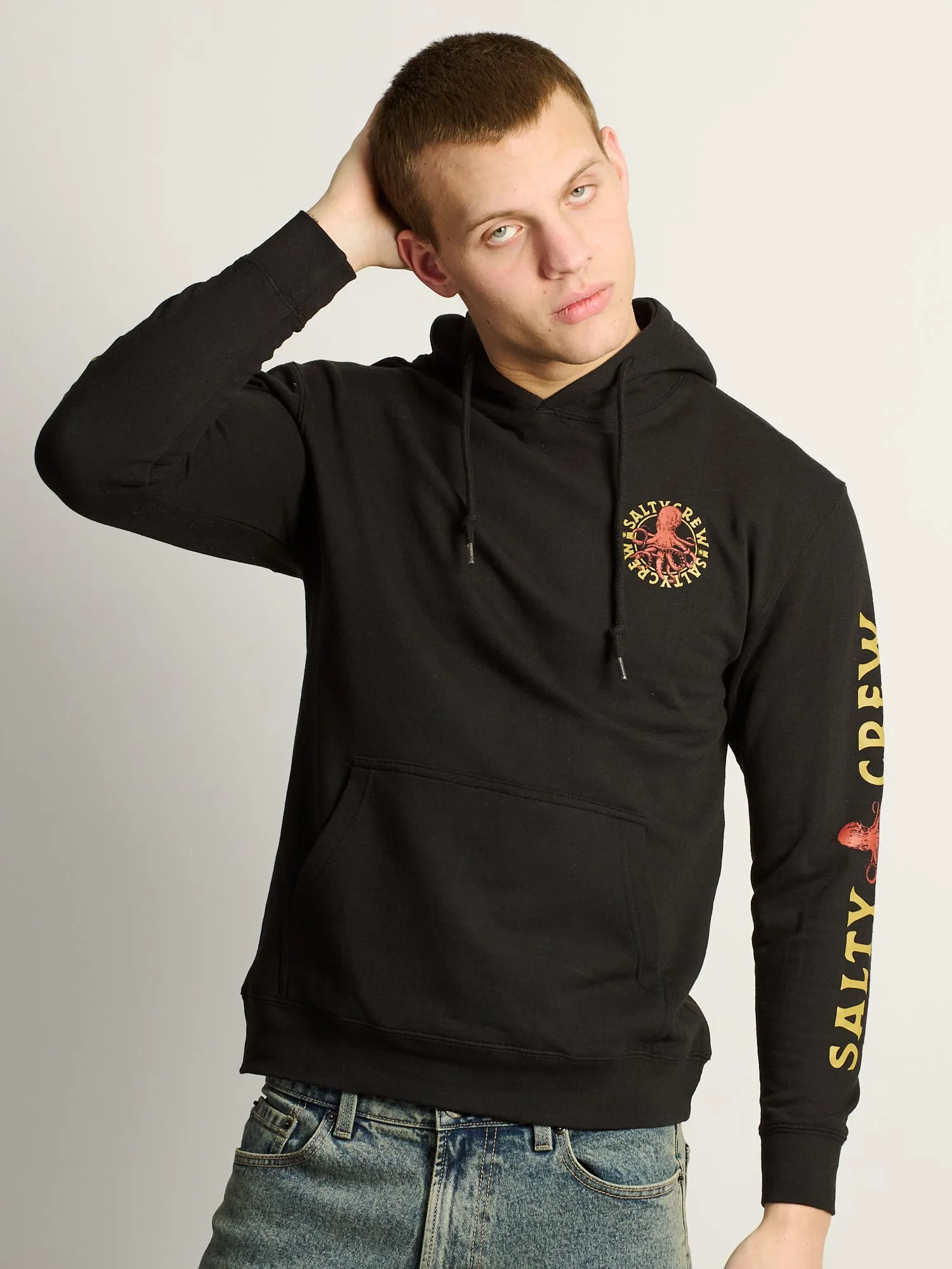 SALTY CREW TENTACLES PULL OVER HODDIE - BLACK sold by Boathouse product image thumbnail 2