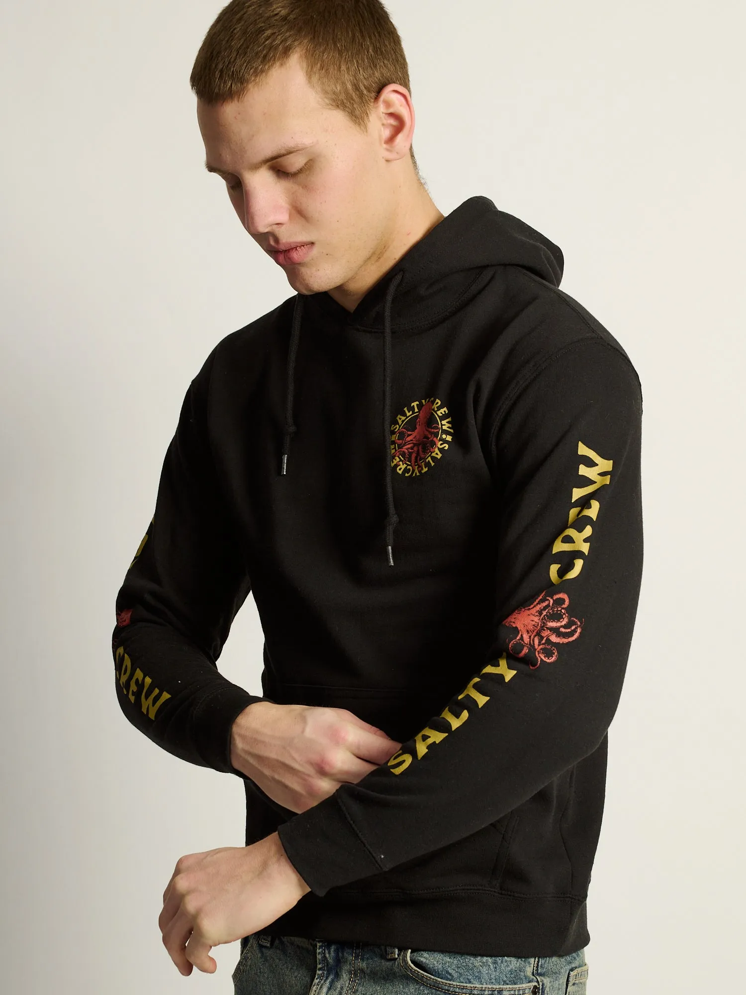 SALTY CREW TENTACLES PULL OVER HODDIE - BLACK sold by Boathouse product image thumbnail 4