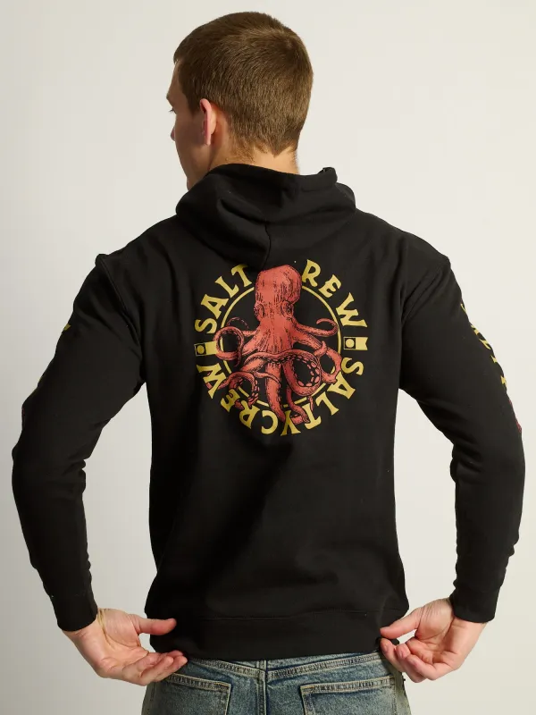SALTY CREW TENTACLES PULL OVER HODDIE - BLACK sold by Boathouse
