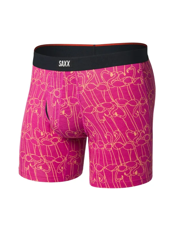 SAXX VIBE FLAMINGO INK BOXER BRIEF made by SAXX
