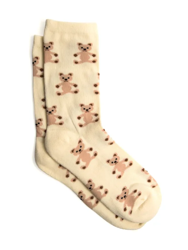 HARLOW TEDDY BEAR SOCK - CREAM made by Harlow