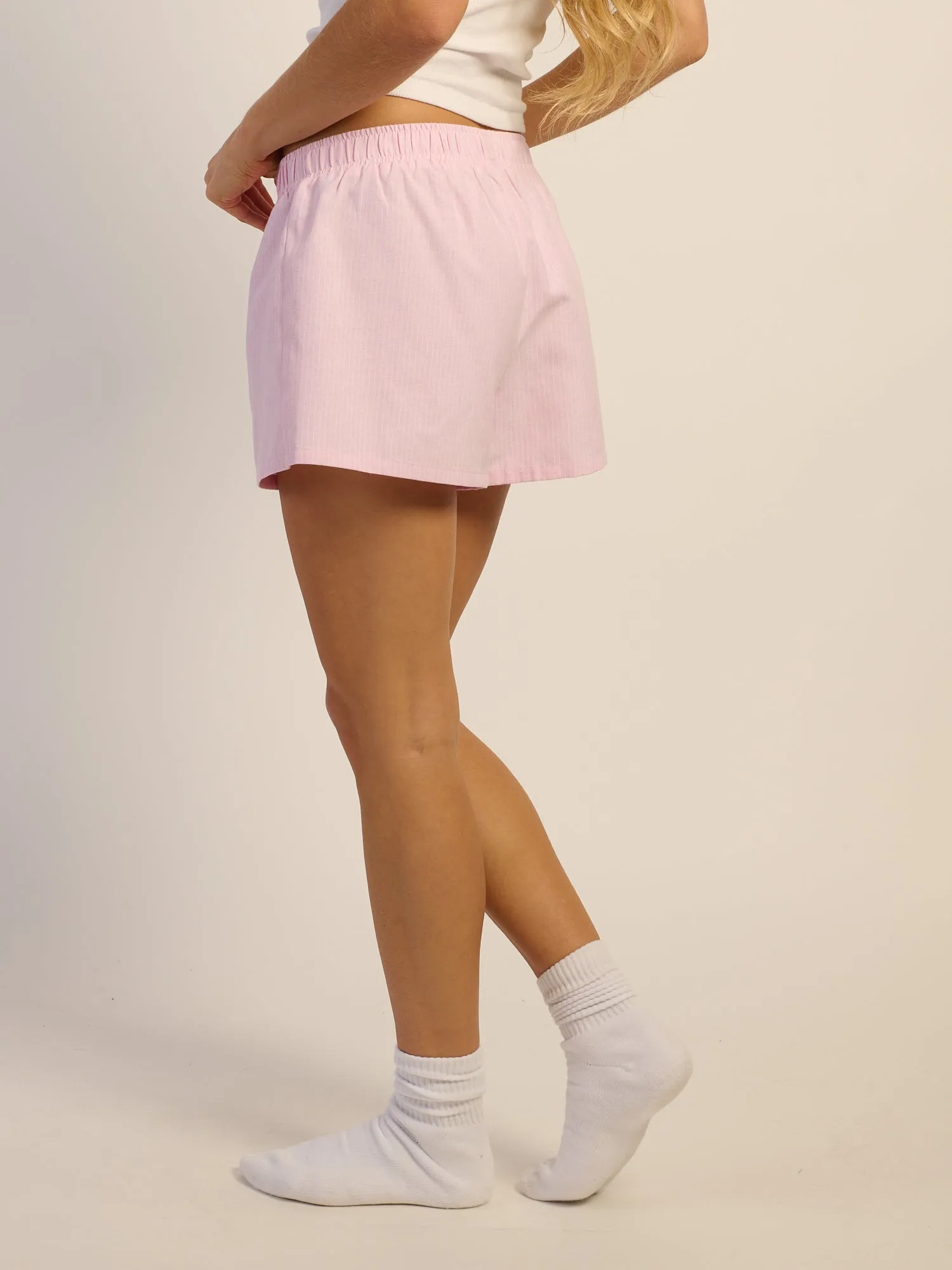 HARLOW TAYLOR BOXER SHORT - WHITE/PINK sold by Boathouse product image thumbnail 4