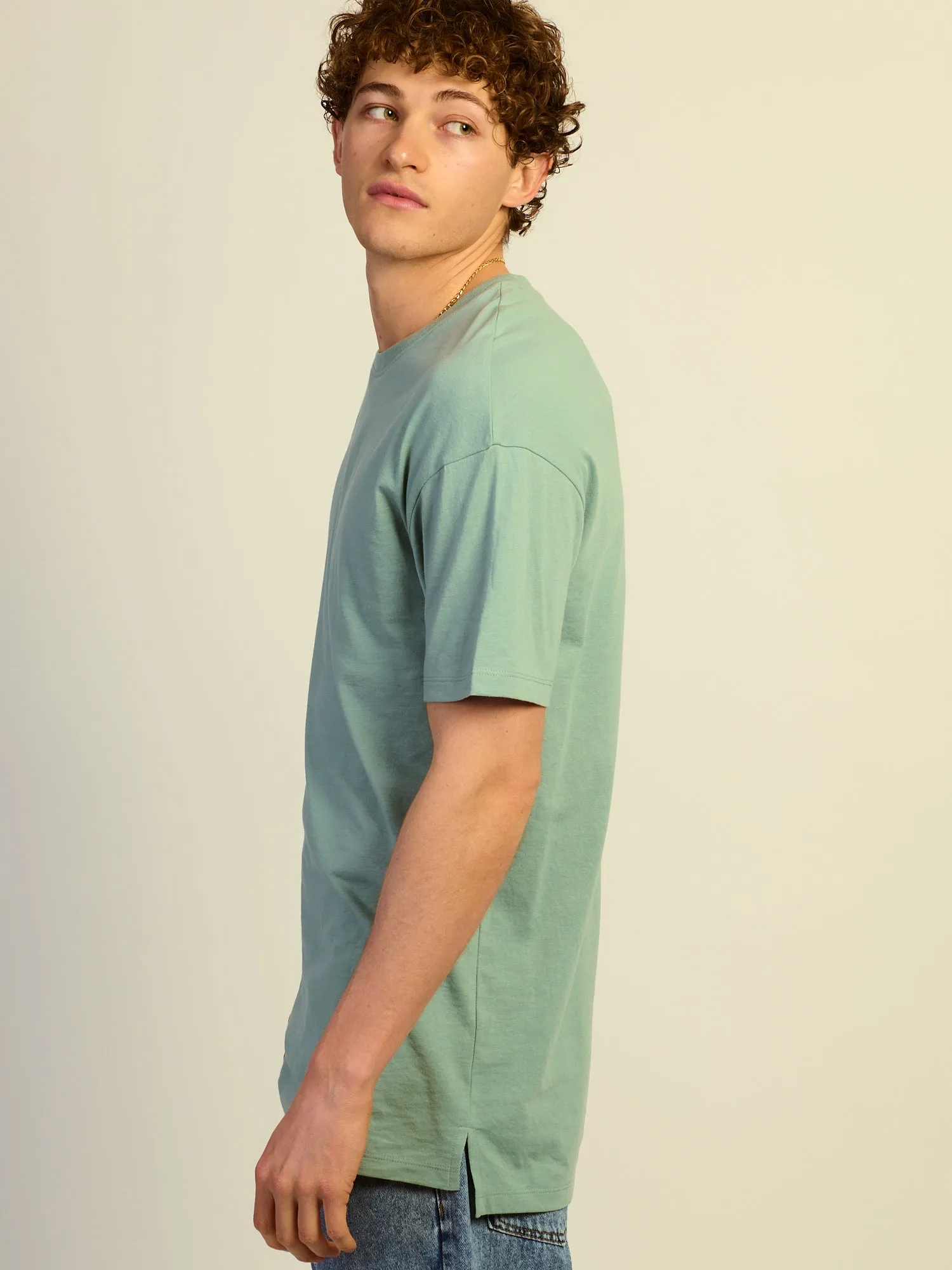 LONG FIT TEE - DUSTY GREEN sold by Boathouse product image thumbnail 3
