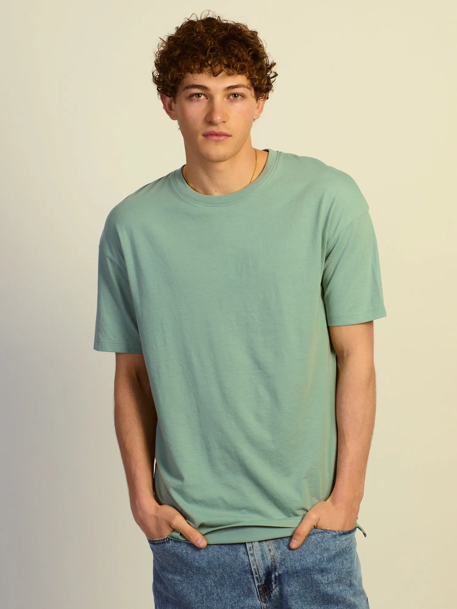 LONG FIT TEE - DUSTY GREEN sold by Boathouse