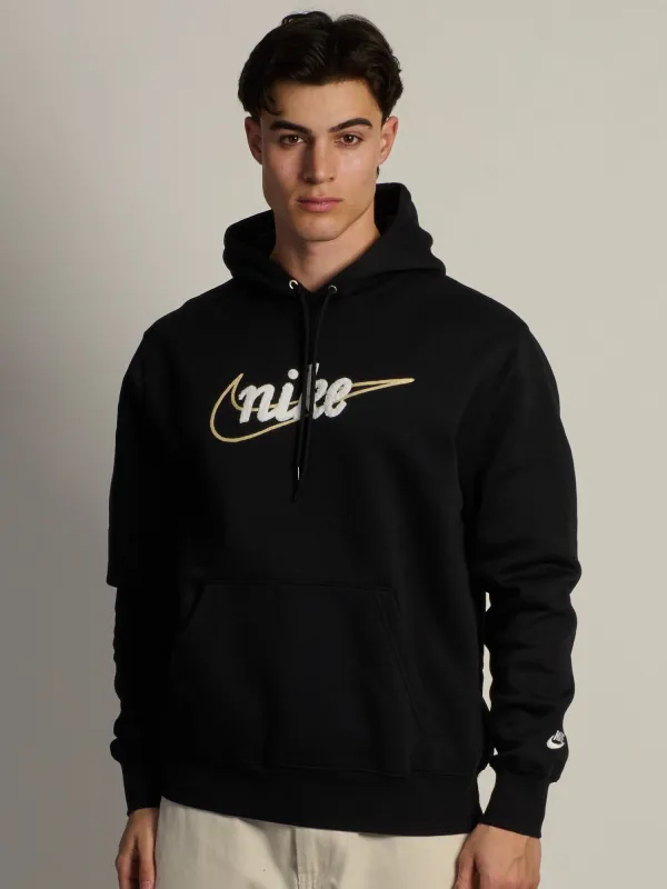 NIKE CLUB CHENILLE PULL OVER HODDIE - BLACK sold by Boathouse