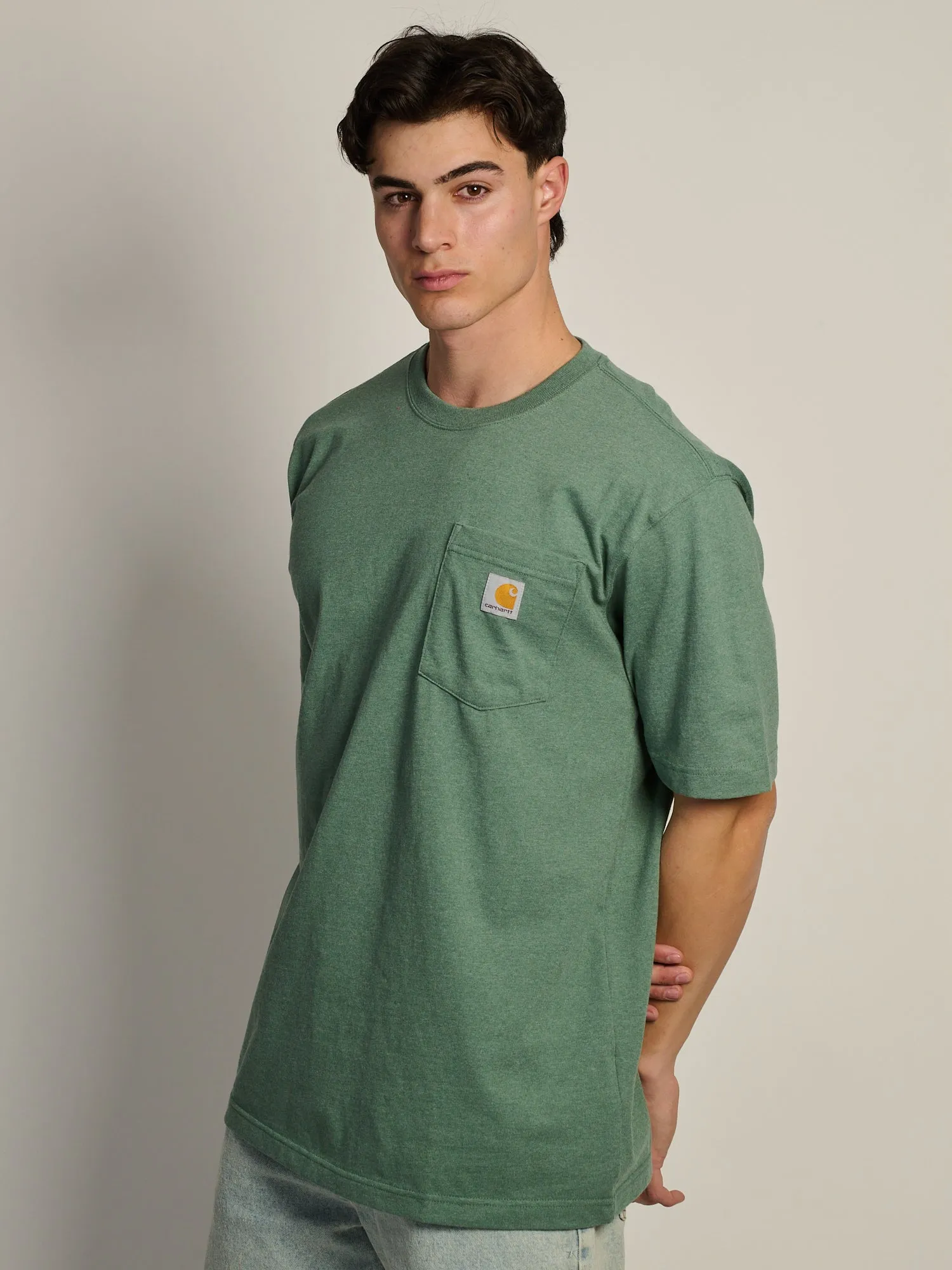 CARHARTT WORKWEAR POCKET T-SHIRT - GREEN sold by Boathouse product image thumbnail 3