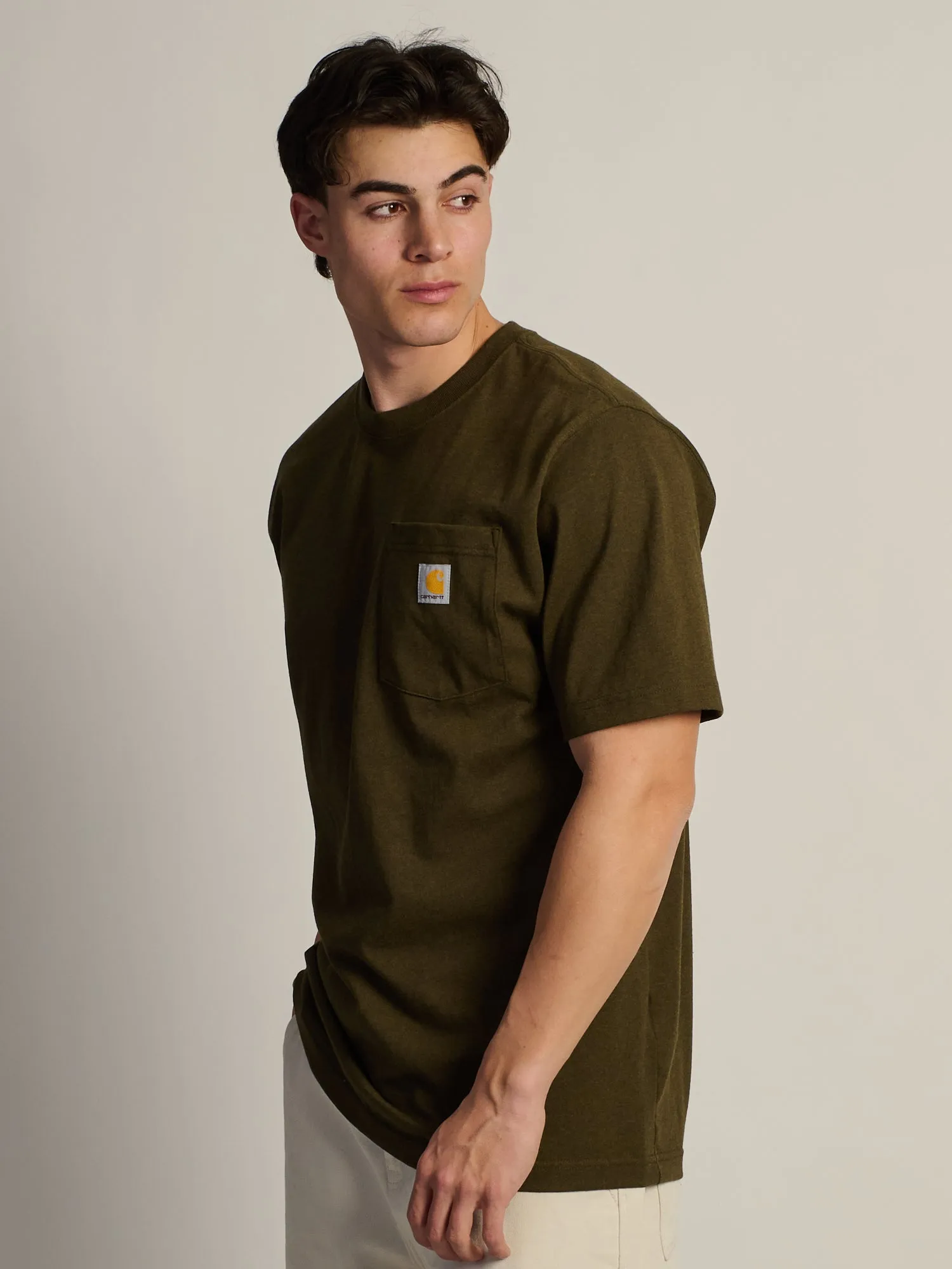 CARHARTT WORKWEAR POCKET T-SHIRT - LOG HEATHER sold by Boathouse product image thumbnail 3
